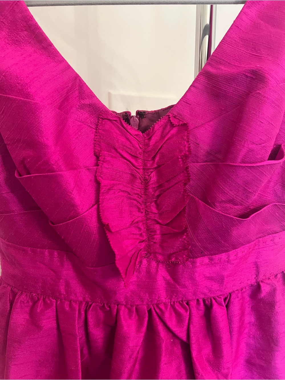 Phoebe Couture Hot Pink Ruched Front Formal Dress